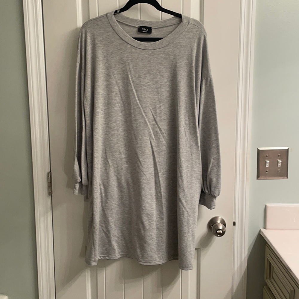 Gray t shirt dress from Vici